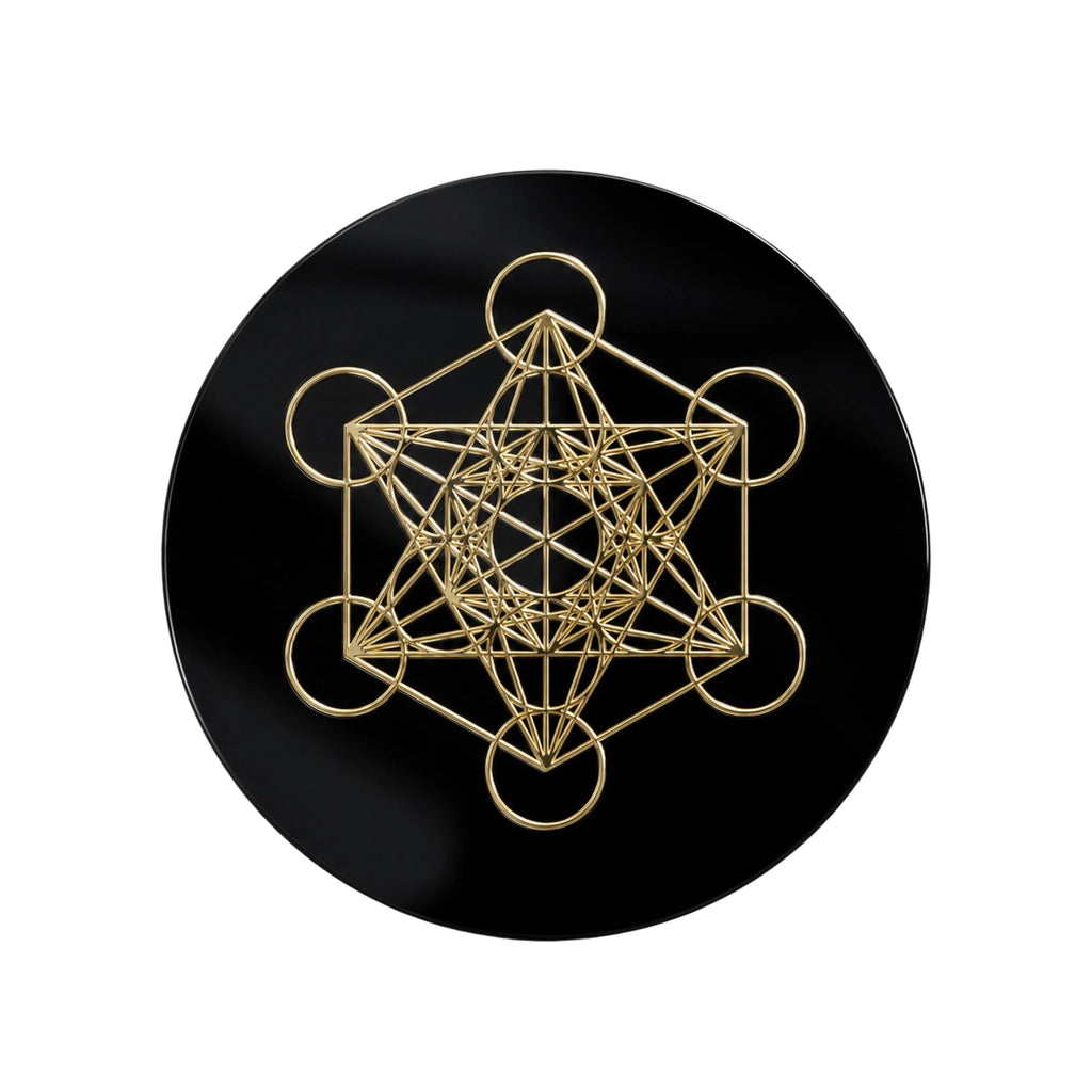Black Onyx Metatron's Cube face