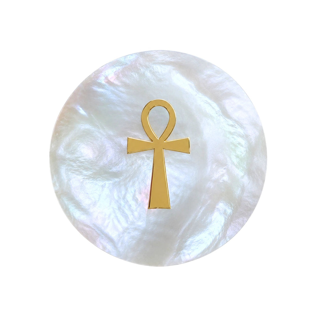 Mother of Pearl Ankh face